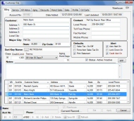 Pest Control Software - Customer File Maintenance Screen
