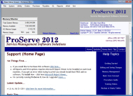 Pest Control Software - ProServe 2012 Main Menu Screen