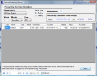 Pest Control Software - Service Creation Recurring